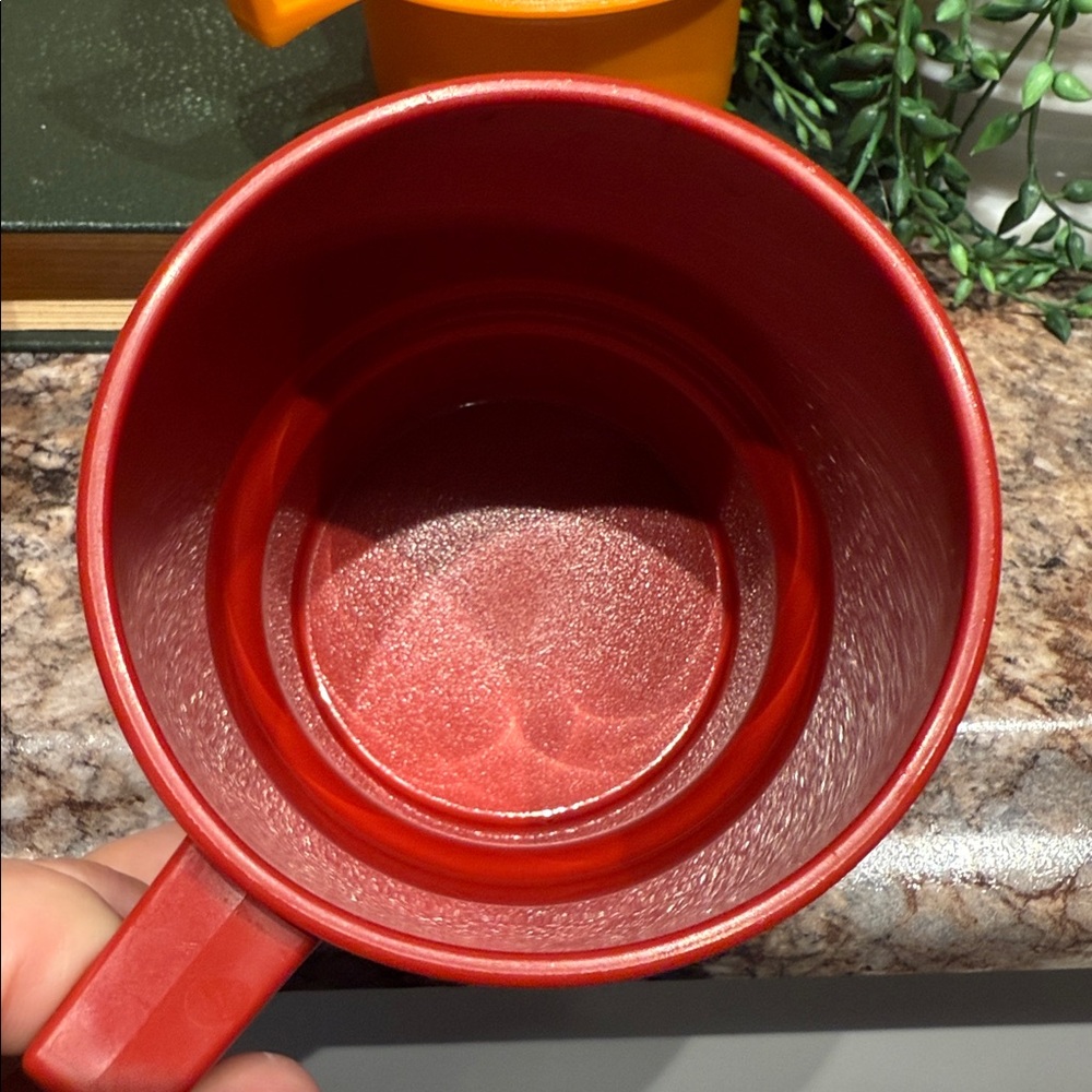 Tupperware Stackable Mugs Set - Red, Orange, Yellow - Picture 7 of 7
